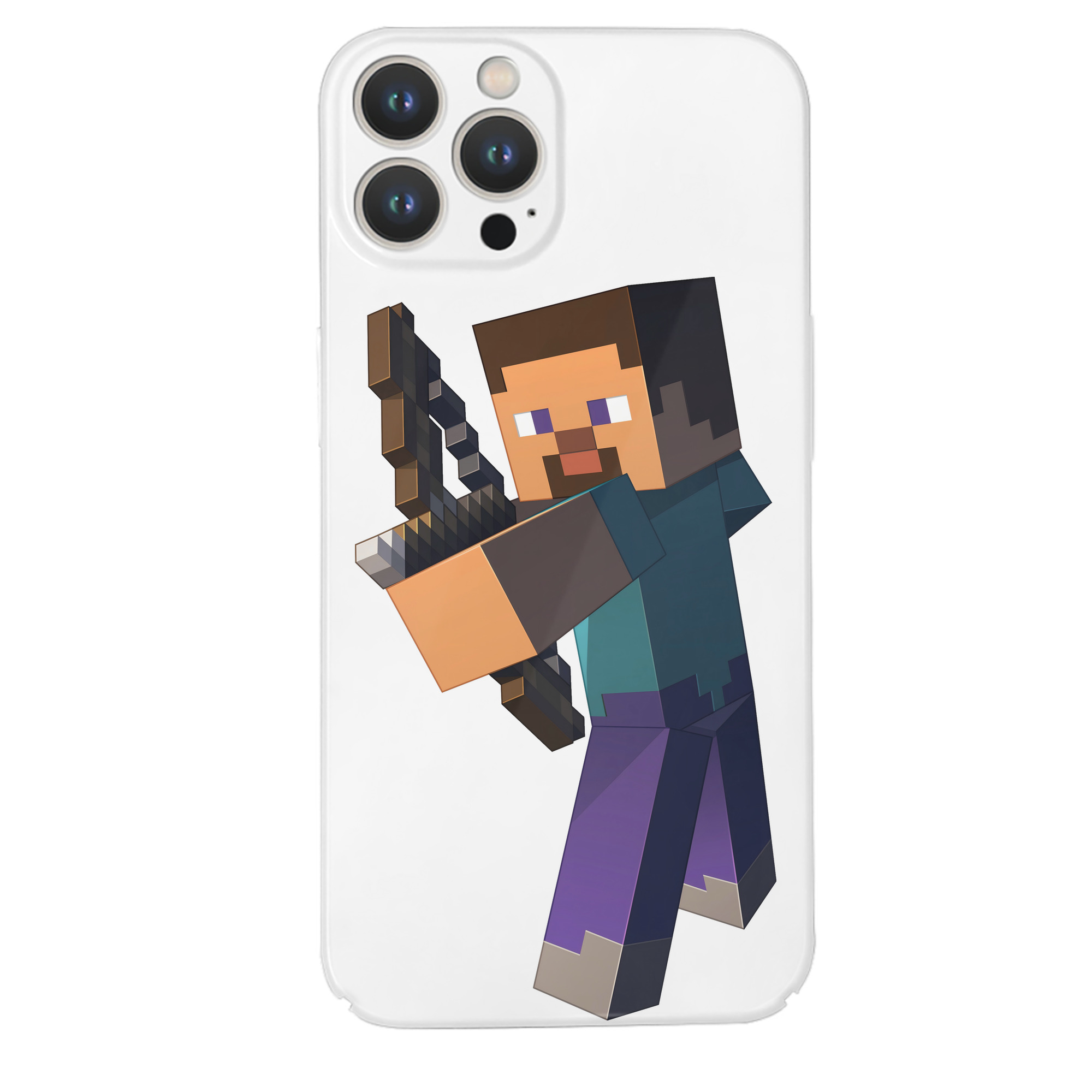 （画像用） マインクラフト ブロックの世界 Minecraft MC Block world 【iPhone 14シリーズ対応】ハードケース